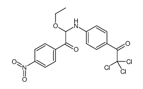 2,2,2-trichloro-1-[4-[[1-ethoxy-2-(4-nitrophenyl)-2-oxoethyl]amino]phenyl]ethanone Structure