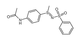 S-Methyl-S-[p-acetylamino]phenyl-N-benzenesulfonylsulfinylimine Structure