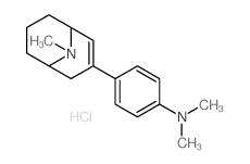 Benzenamine,N,N-dimethyl-4-(9-methyl-9-azabicyclo[3.3.1]non-2-en-3-yl)-, hydrochloride(1:1)结构式