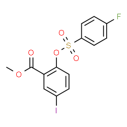 METHYL 2-([(4-FLUOROPHENYL)SULFONYL]OXY)-5-IODOBENZENECARBOXYLATE structure