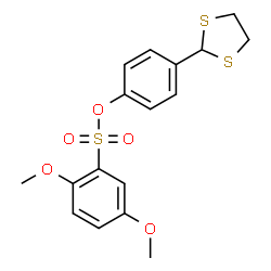 4-(1,3-Dithiolan-2-yl)phenyl 2,5-dimethoxybenzenesulfonate structure