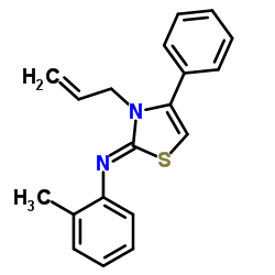 (2Z)-3-Allyl-N-(2-methylphenyl)-4-phenyl-1,3-thiazol-2(3H)-imine Structure