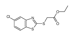 ethyl 2-((5-chlorobenzo[d]thiazol-2-yl)thio)acetate结构式