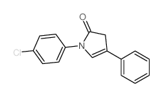 2H-Pyrrol-2-one,1-(4-chlorophenyl)-1,3-dihydro-4-phenyl-结构式
