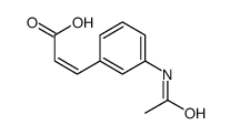 3-[m-(Acetylamino)phenyl]propenoic acid structure