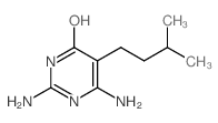 2,6-diamino-5-(3-methylbutyl)-1H-pyrimidin-4-one结构式