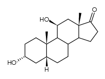 5-B-ANDROSTANE-3-B-11-B-DIOL-17-ONECRYST ALLINE结构式