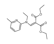 [N-Ethyl-N-(6-methyl-2-pyridyl)amino]methylenemalonic acid diethyl ester structure