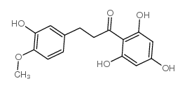 3-(3-hydroxy-4-methoxyphenyl)-1-(2,4,6-trihydroxyphenyl)propan-1-one structure