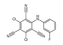 2,4-Dichloro-6-[(3-fluorophenyl)amino]-1,3,5-benzenetricarbonitrile Structure
