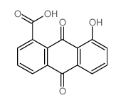 1-Anthracenecarboxylicacid, 9,10-dihydro-8-hydroxy-9,10-dioxo- Structure