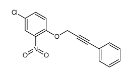 4-chloro-2-nitro-1-(3-phenylprop-2-ynoxy)benzene结构式