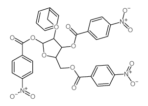 a-D-Arabinofuranose, 2-O-(phenylmethyl)-,tris(4-nitrobenzoate) (9CI)结构式