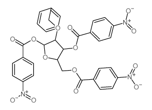 a-D-Arabinofuranose, 2-O-(phenylmethyl)-,tris(4-nitrobenzoate) (9CI) Structure