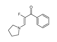 (E)-2-fluoro-1-phenyl-3-pyrrolidin-1-ylprop-2-en-1-one结构式