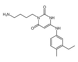 3-(4-aminobutyl)-6-(3-ethyl-4-methylanilino)uracil结构式