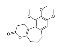 9,10,11-trimethoxy-2,5,6,7-tetrahydro-1H-benzo[1,2]cyclohepta[6,7-c]pyran-3-one结构式