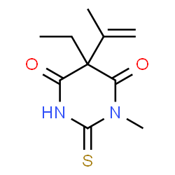 4,6(1H,5H)-Pyrimidinedione,5-ethyldihydro-1-methyl-5-(1-methylethenyl)-2-thioxo-(9CI)结构式
