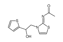 (NZ)-N-[3-(2-hydroxy-2-thiophen-2-yl-ethyl)-1,3-thiazol-2-ylidene]acetamide Structure