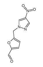 5-(4-nitro-pyrazol-1-ylmethyl)-furan-2-carbaldehyde structure