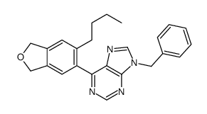 9-benzyl-6-(6-butyl-1,3-dihydro-2-benzofuran-5-yl)purine Structure