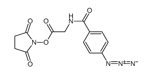 N-hydroxysuccinimidyl-4-azidobenzoyl glycine structure