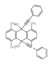 1,4,5,8-tetramethyl-9,10-bis(2-phenylethynyl)anthracene-9,10-diol结构式