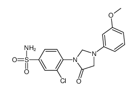 3-chloro-4-[3-(3-methoxyphenyl)-5-oxoimidazolidin-1-yl]benzenesulfonamide结构式