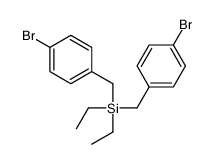 bis[(4-bromophenyl)methyl]-diethylsilane Structure