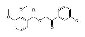 [2-(3-chlorophenyl)-2-oxoethyl] 2,3-dimethoxybenzoate结构式
