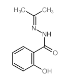 Benzoic acid,2-hydroxy-, 2-(1-methylethylidene)hydrazide结构式