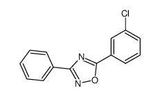 5-(3-chlorophenyl)-3-phenyl-1,2,4-oxadiazole结构式