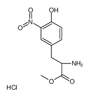 methyl (2S)-2-amino-3-(4-hydroxy-3-nitrophenyl)propanoate,hydrochloride Structure