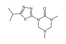 1-(5-Isopropyl-[1,3,4]thiadiazol-2-yl)-3,5-dimethyl-[1,3,5]triazinan-2-one Structure