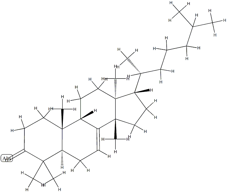 (9β,13α,14β,17α)-Lanost-7-en-3-one结构式