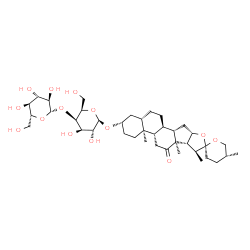 (25R)-3β-[(4-O-β-D-Glucopyranosyl-β-D-galactopyranosyl)oxy]-5α-spirostan-12-one Structure