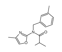 N-(3-methyl-benzyl)-N-(4-methyl-oxazol-2-yl)-isobutyramide结构式