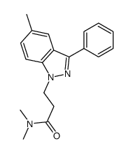 N,N-dimethyl-3-(5-methyl-3-phenylindazol-1-yl)propanamide Structure