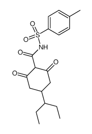 5-(1-ETHYLPROPYL)-2-(N-p-TOLUENESULFONYLCARBAMOYL)-1,3-CYCLOHEXANEDIONE结构式