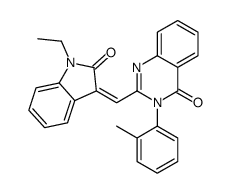 2-[(1-ethyl-2-oxoindol-3-ylidene)methyl]-3-(2-methylphenyl)quinazolin-4-one Structure