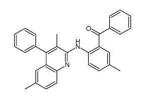 [2-[(3,6-Dimethyl-4-phenyl-quinolin-2-yl)amino]-5-methyl-phenyl]-phenyl-methanone Structure