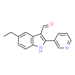 1H-Indole-3-carboxaldehyde,5-ethyl-2-(3-pyridinyl)-(9CI) structure