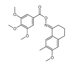 [(Z)-(6-methoxy-7-methyl-3,4-dihydro-2H-naphthalen-1-ylidene)amino] 3,4,5-trimethoxybenzoate结构式