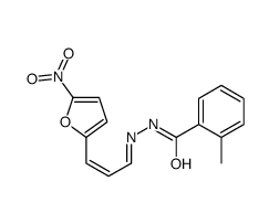 2-methyl-N-[(E)-[(E)-3-(5-nitrofuran-2-yl)prop-2-enylidene]amino]benzamide结构式