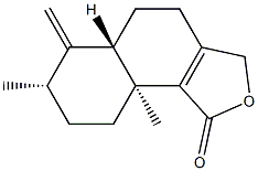 (5aS)-7β,9aβ-Dimethyl-6-methylene-4,5,5aα,6,7,8,9,9a-octahydronaphtho[1,2-c]furan-1(3H)-one structure