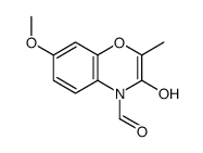 3-hydroxy-7-methoxy-2-methyl-1,4-benzoxazine-4-carbaldehyde结构式