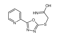 Acetamide, 2-[[5-(2-pyridinyl)-1,3,4-oxadiazol-2-yl]thio]- (9CI)结构式