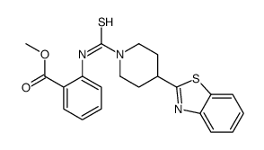 Benzoic acid, 2-[[[4-(2-benzothiazolyl)-1-piperidinyl]thioxomethyl]amino]-, methyl ester (9CI) structure