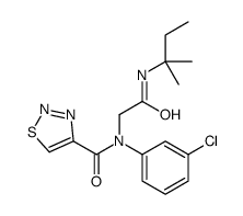 1,2,3-Thiadiazole-4-carboxamide,N-(3-chlorophenyl)-N-[2-[(1,1-dimethylpropyl)amino]-2-oxoethyl]-(9CI)结构式