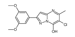 Pyrazolo[1,5-a]pyrimidin-7-ol, 6-chloro-2-(3,5-dimethoxyphenyl)-5-methyl- (9CI) structure